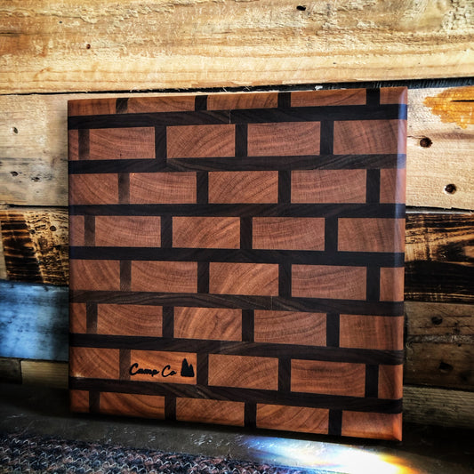 BLEMISHED: End Grain Cheese Board - Brick Pattern