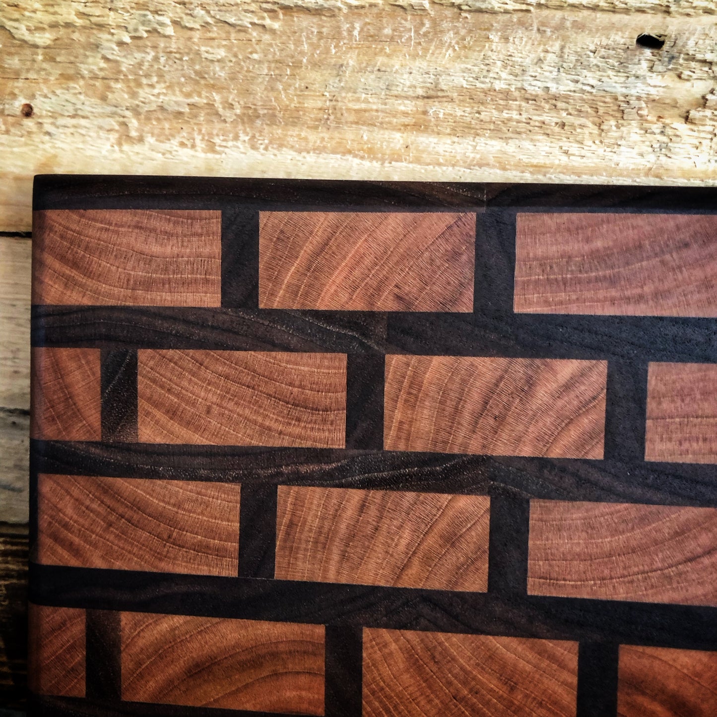 BLEMISHED: End Grain Cheese Board - Brick Pattern